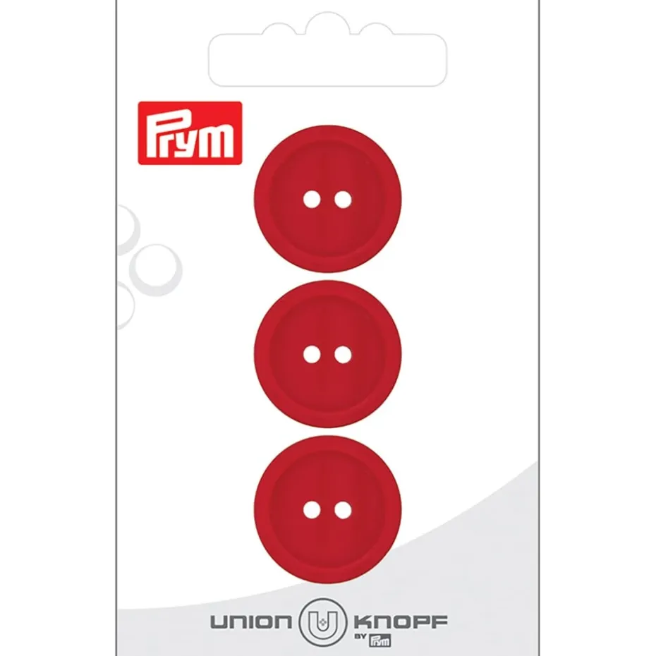 Prym Knapper 453066 – 2-hull 20mm 48 Rød – 3stk