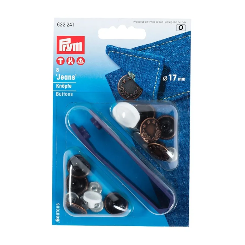 Prym Knapper Jeans 17mm – 8stk