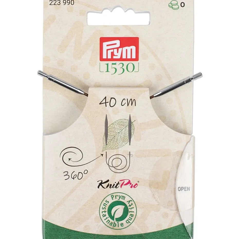 Prym 1530 Knitpro Wire rundepinne m/roterende svivel – 40cm