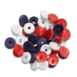Prym Love – Color Snaps Mini 9mm 36stk – Rød/hvit/blå