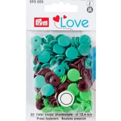 Prym Love – Non-sew Color Snaps – Grønn/brun
