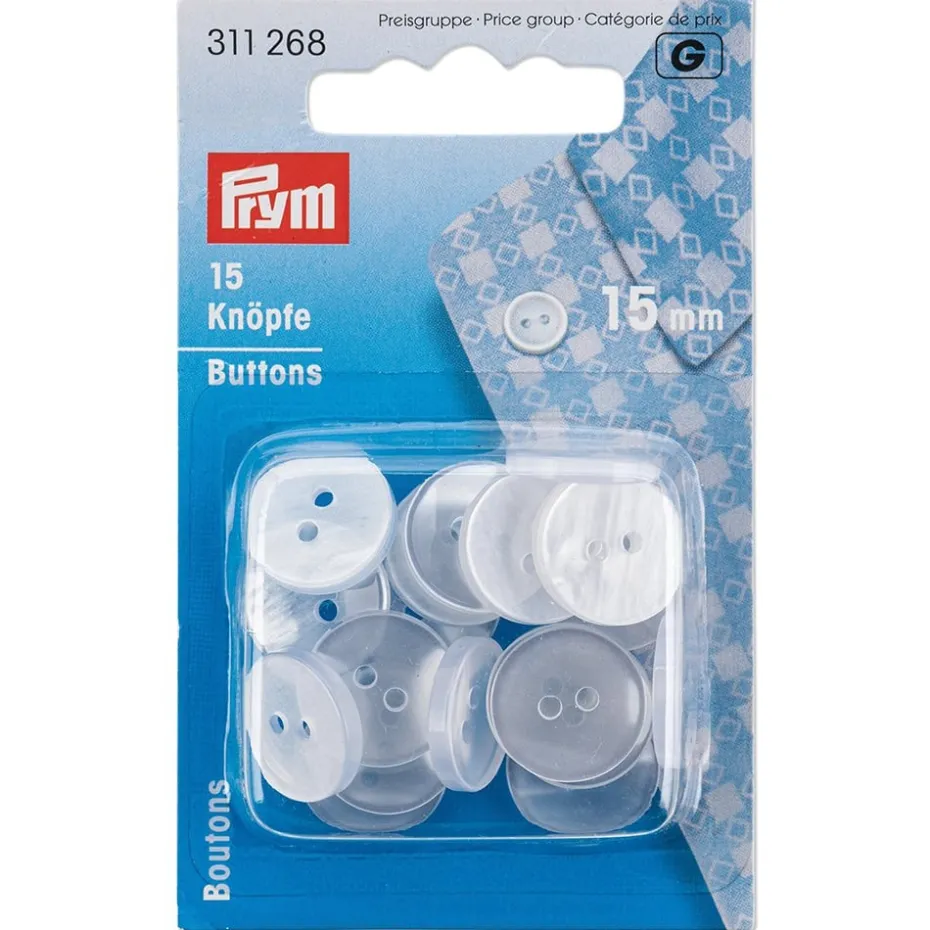 Prym Plastknapp Perle 15mm 15stk