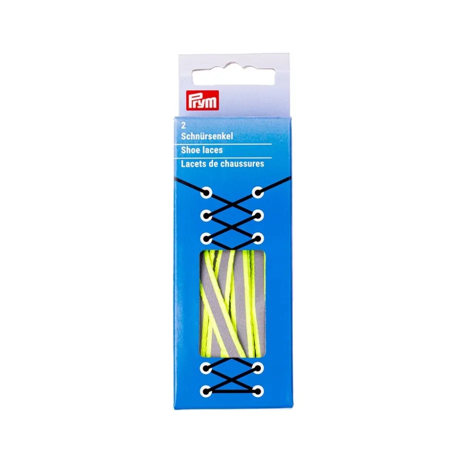 Prym Reflex Skolisse Flat 8mm – 90cm – Gul/sølvfarget