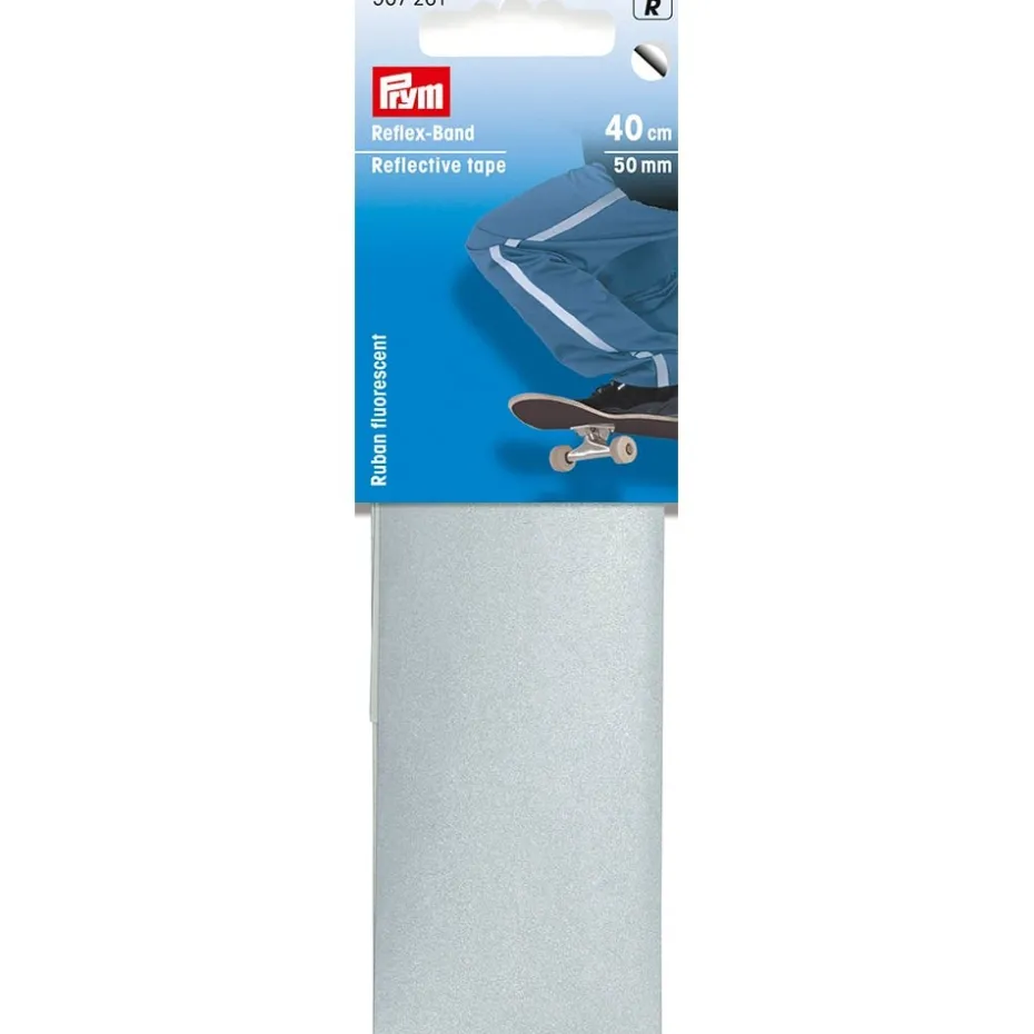 Prym Reflex Tape Selvklebende 40cm – 50mm – Sølvfarget