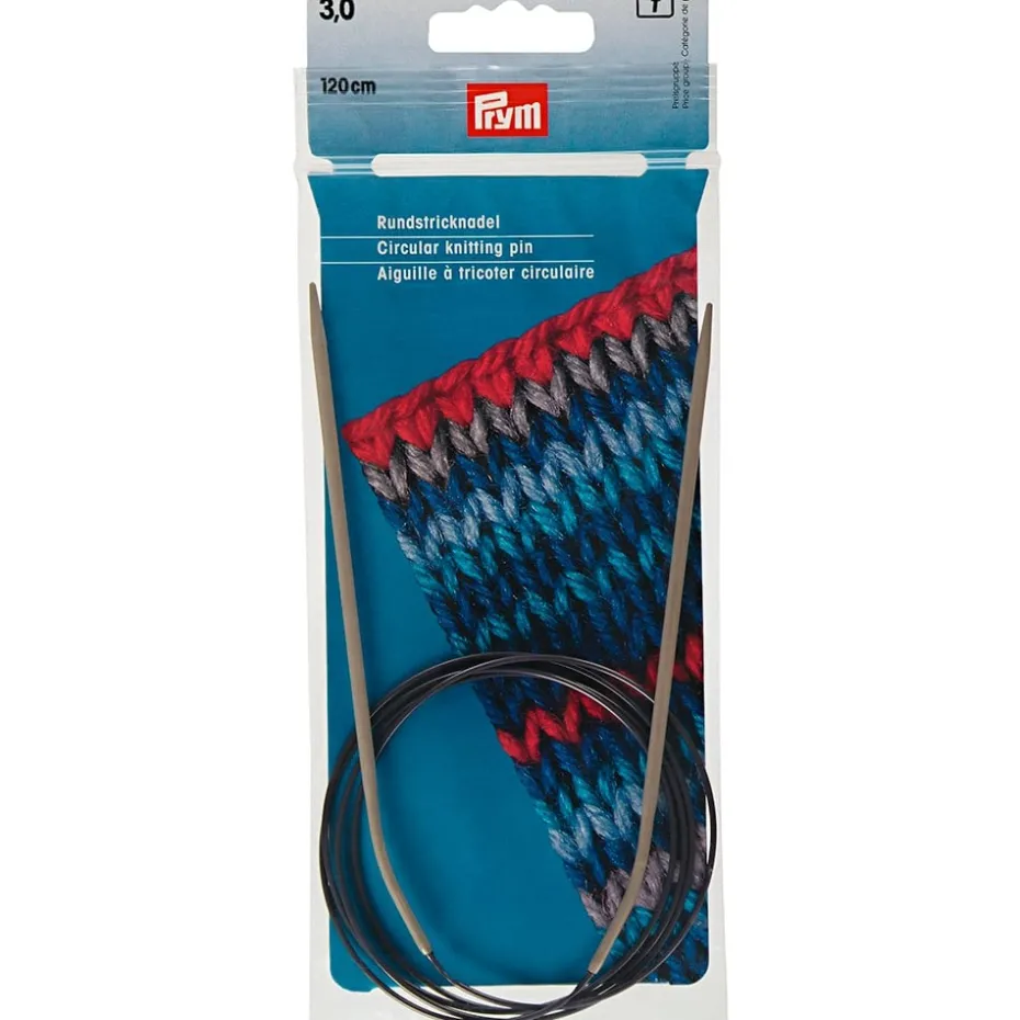 Prym Rundpinne Alu Pearl Grey – 3,0 – 120cm