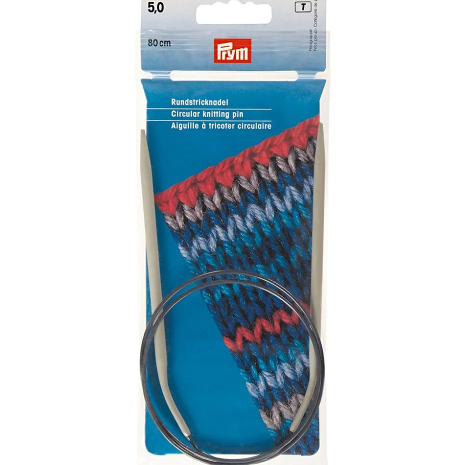 Prym Rundpinne Alu Pearl Grey – 5,0 – 80cm