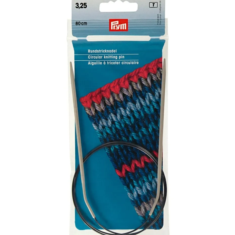 Prym Rundpinne Alu Pearl Grey – 3,25 – 80cm
