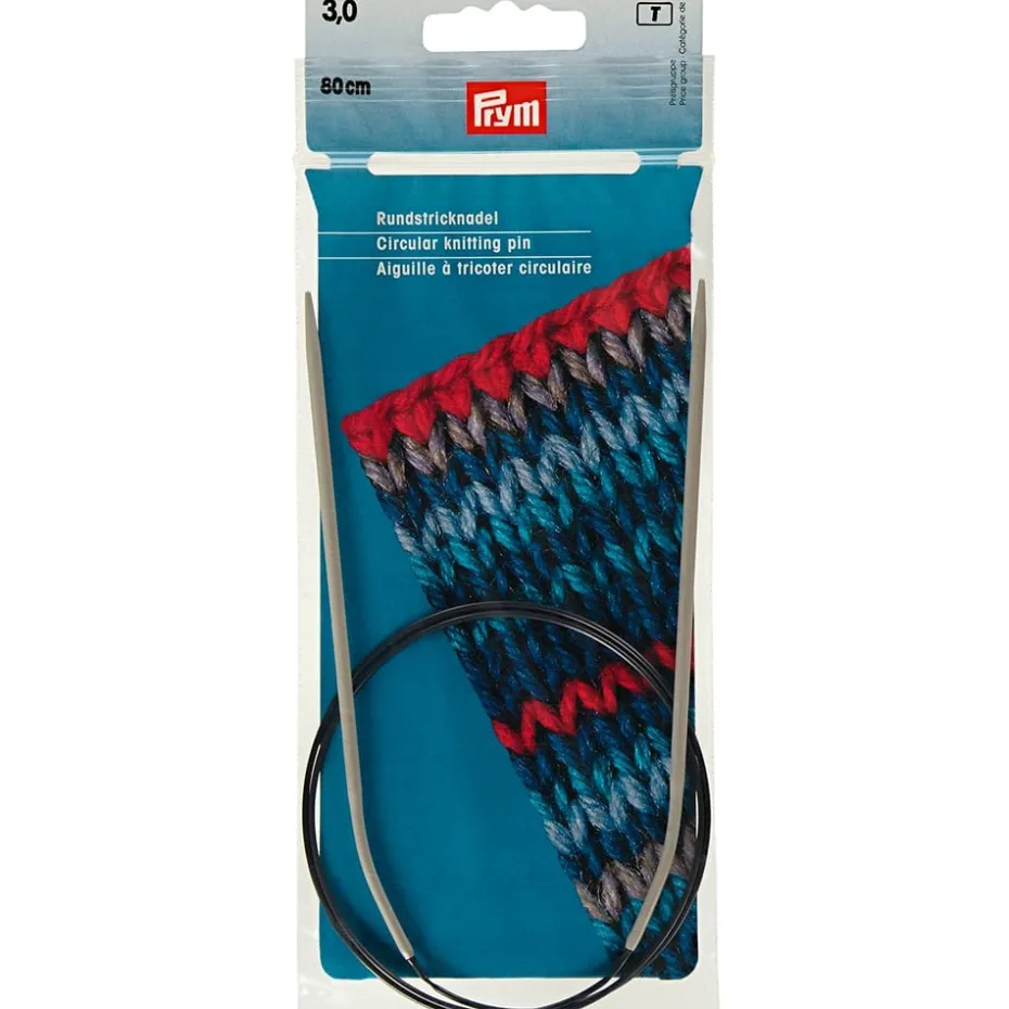 Prym Rundpinne Alu Pearl Grey – 3,0 – 80cm