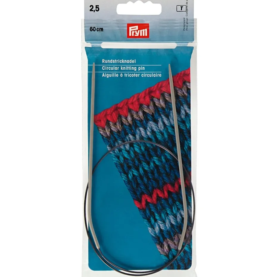 Prym Rundpinne Alu Pearl Grey – 2,5 – 60cm