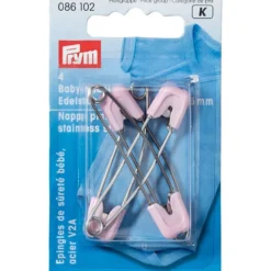 Prym Sikkerhetsnåler Baby 55mm 4stk – Lys rosa