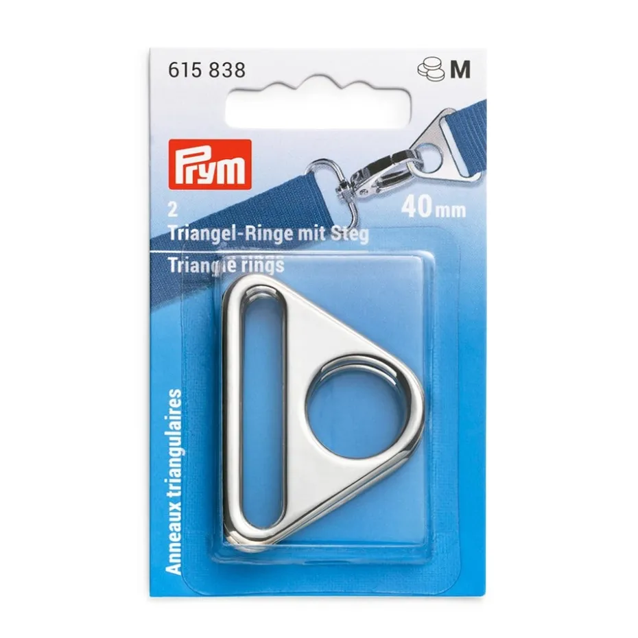 Prym Triangel ring 2stk 40mm – Sølvfarget