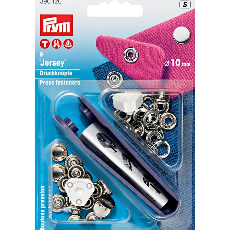 Prym Trykknapper Jersey 10mm – 9stk – Sølv