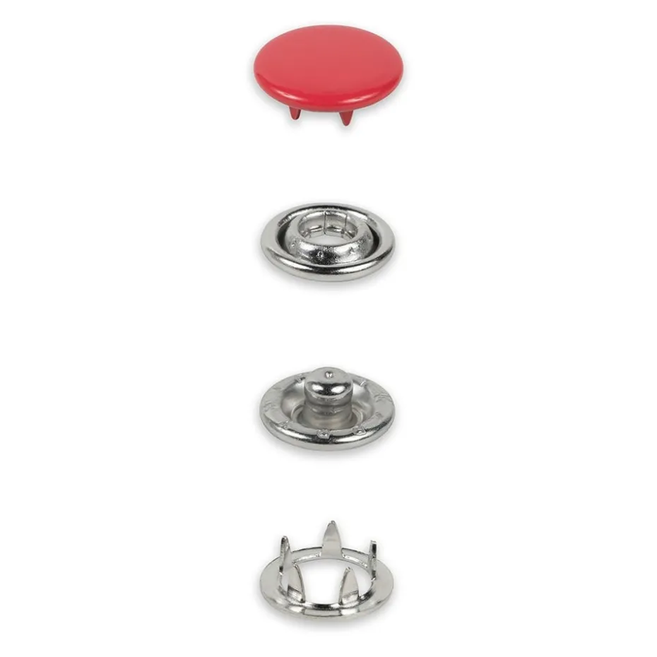 Prym Trykknapper Jersey 12mm – 20stk – Rød