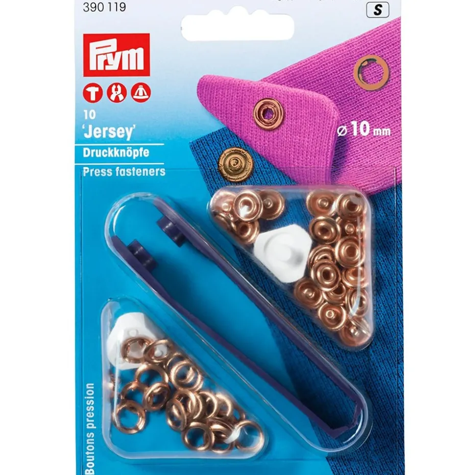 Prym Trykknapper Jersey 10mm – 10stk – Kobber