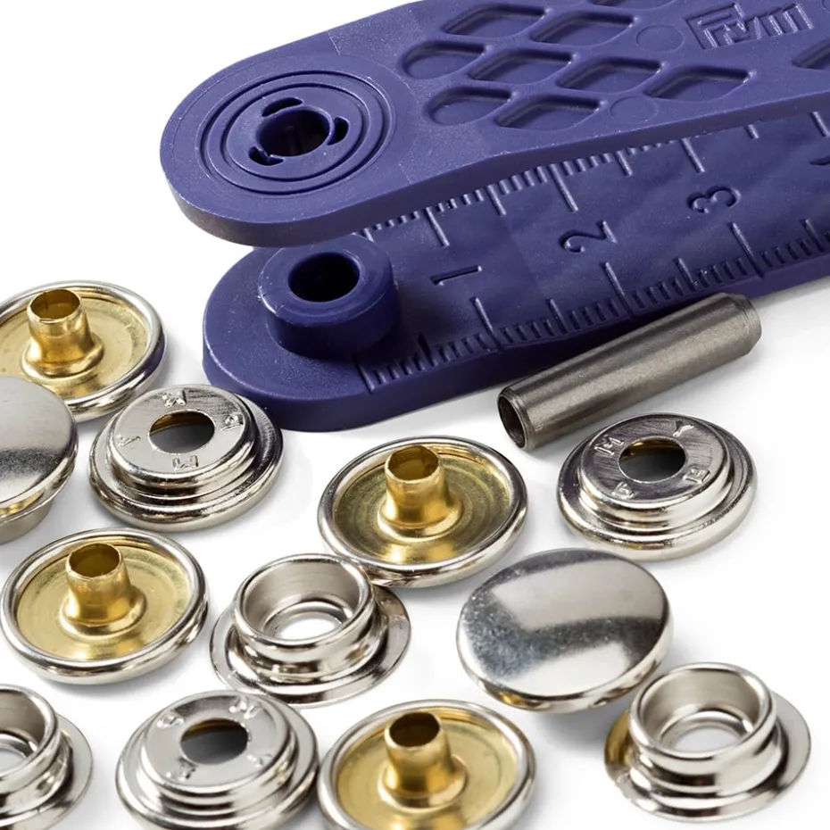 Prym Trykknapper Yacht & Caravan 15mm – 10stk – Sølv