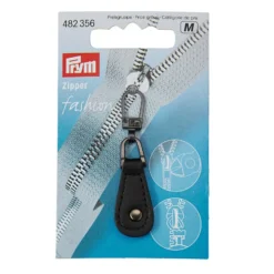 Prym Zip Puller Glidelåstrekker 1stk – imitert skinn – Sort
