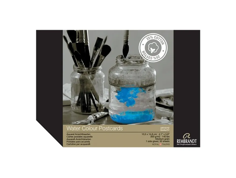 Rembrandt Akvarellblokk Postkort 10,5x15cm – 300g – 30 ark