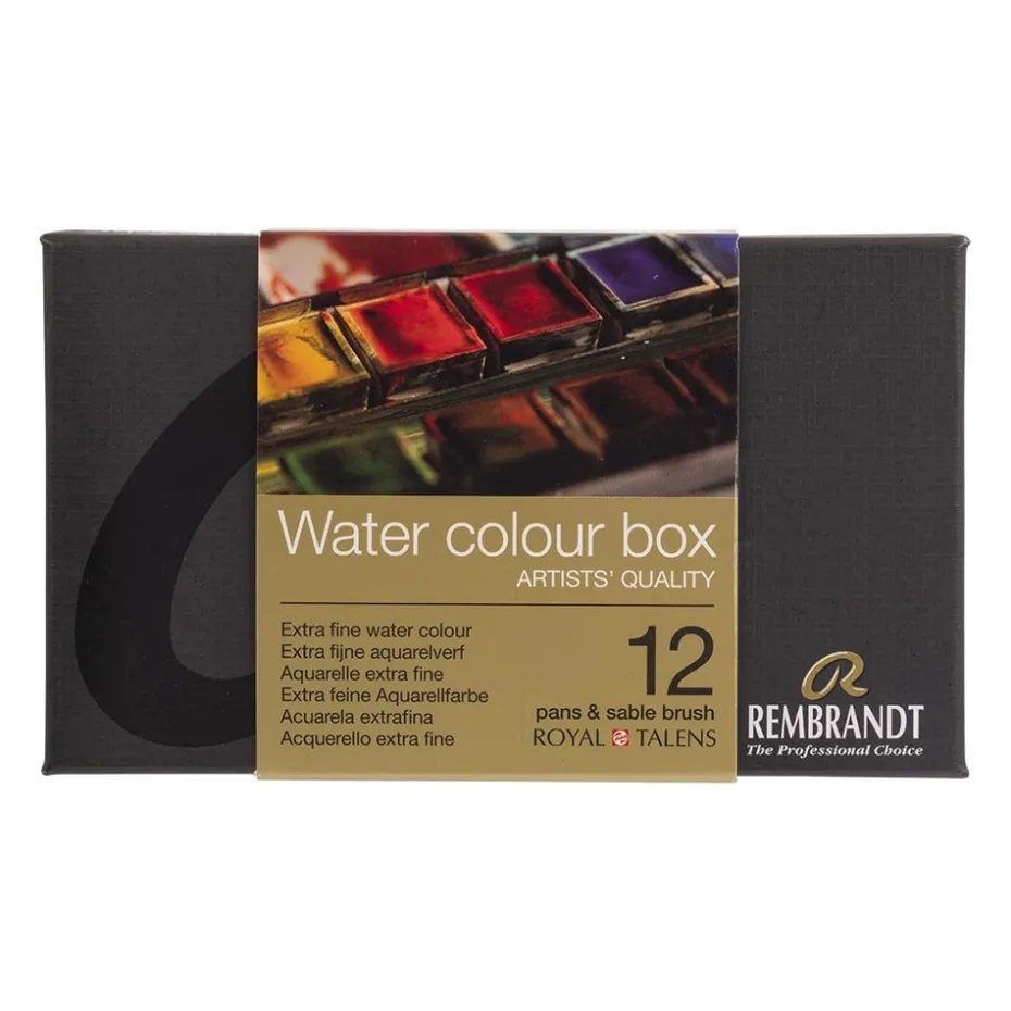 Rembrandt Akvarellskrin Basic Sett – 12 halfpan