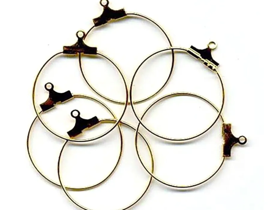 Ørering – 25mm 3 par – Gullfarget