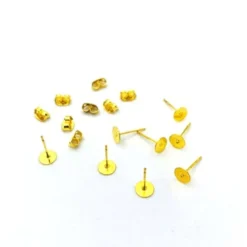 Ørestikk – 6mm 4 par – Gullfarget