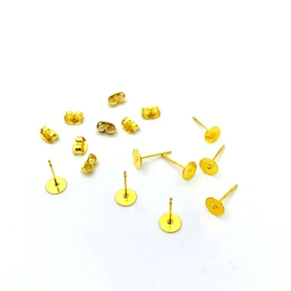 Ørestikk – 6mm 4 par – Gullfarget