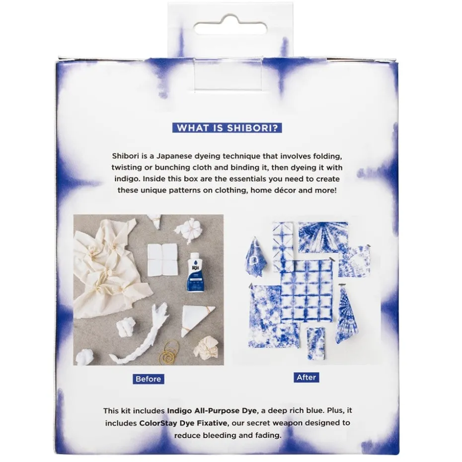 Rit Dye Tekstilfarge Sett – Indigo Shibori Tie Dye Kit
