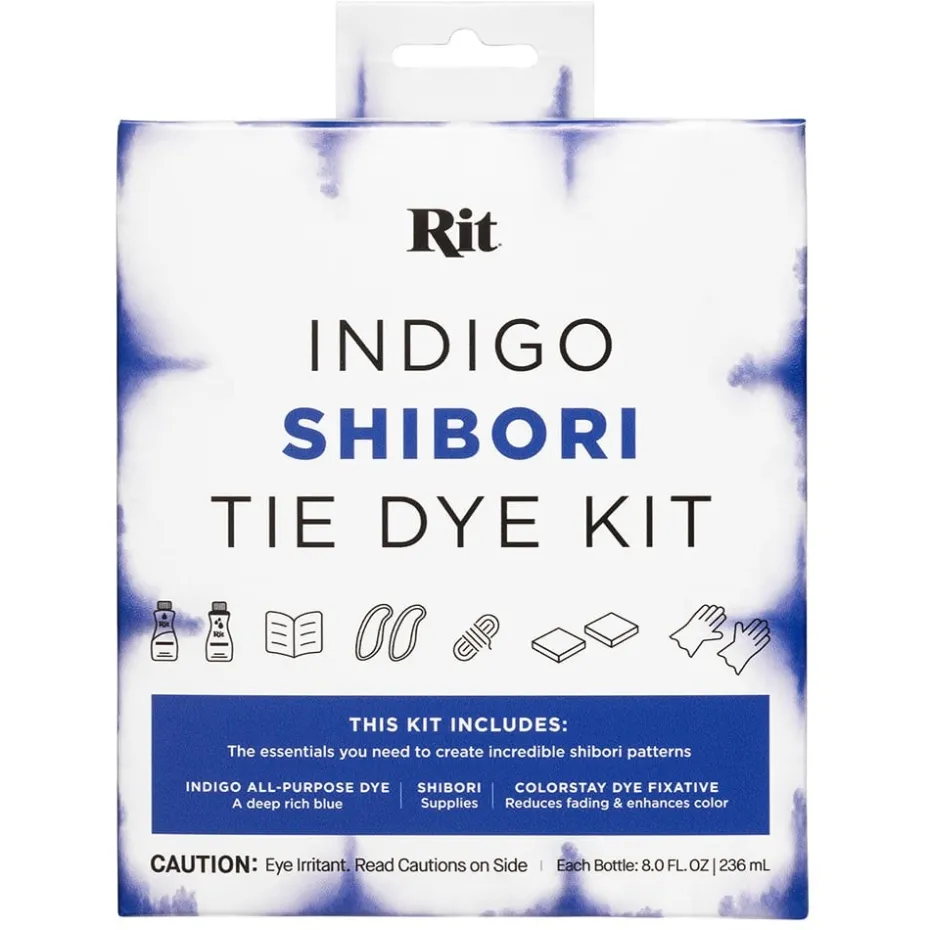 Rit Dye Tekstilfarge Sett – Indigo Shibori Tie Dye Kit