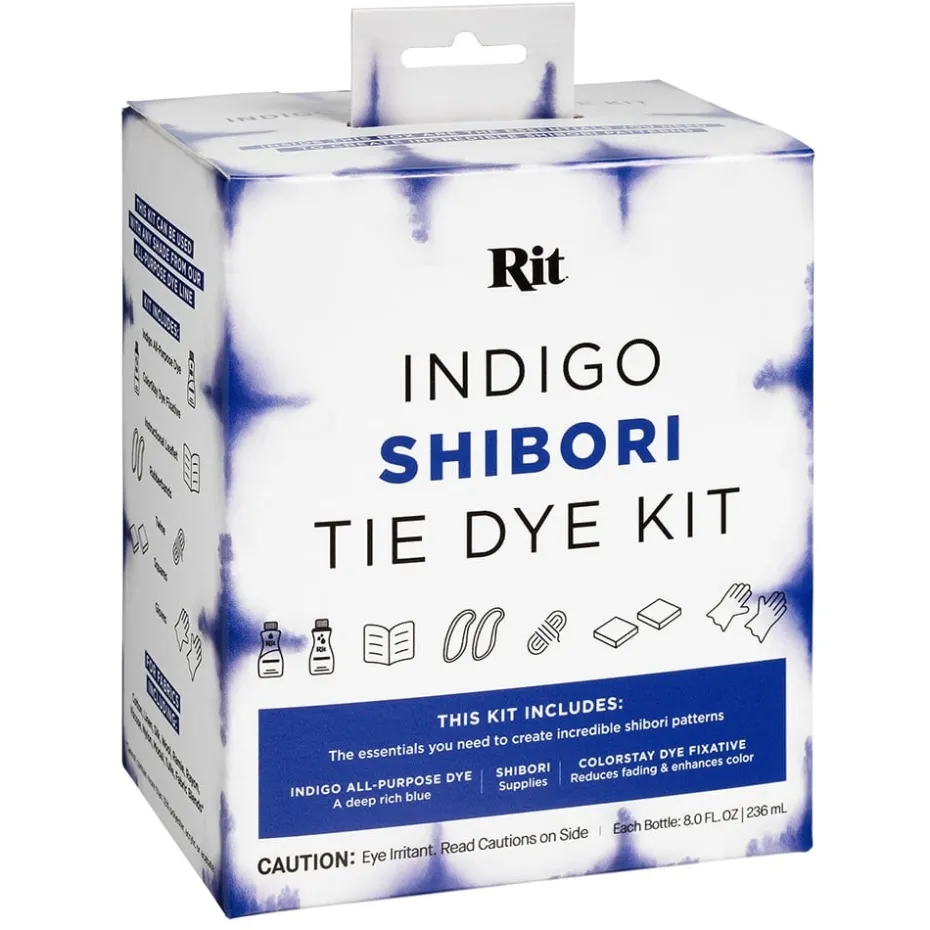 Rit Dye Tekstilfarge Sett – Indigo Shibori Tie Dye Kit