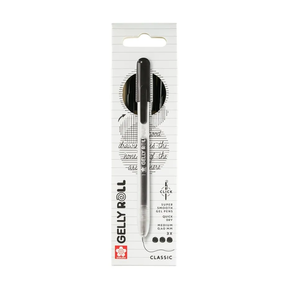 Sakura Gelly Roll Retractable – Classic Sett 3stk Black