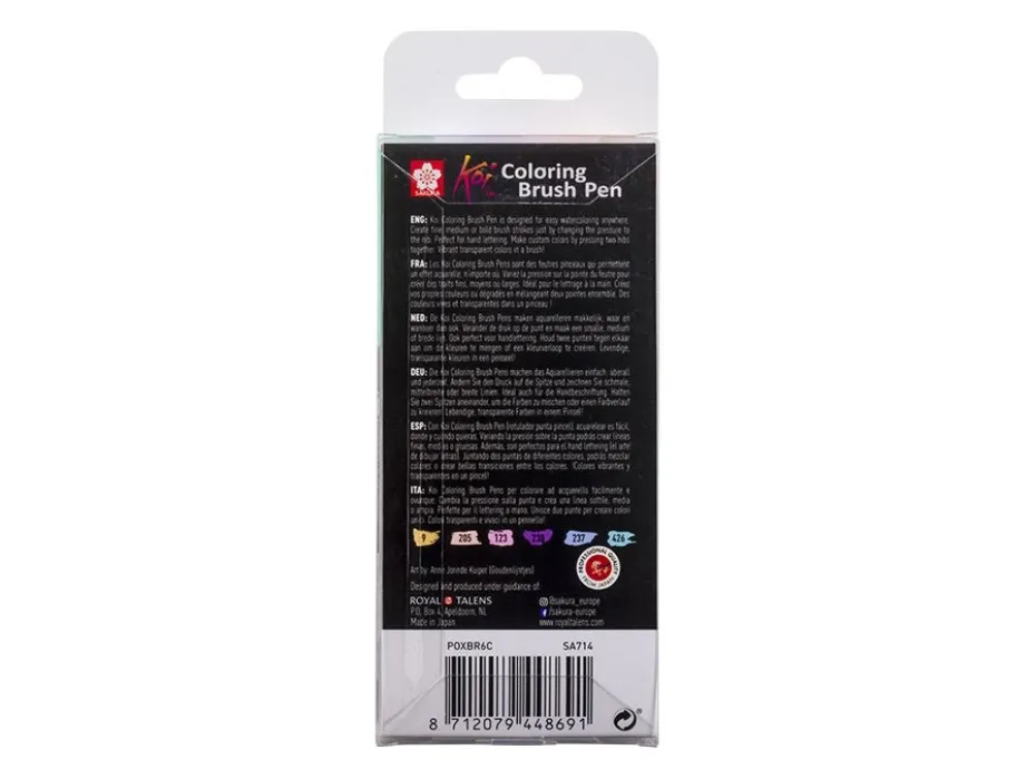 Sakura KOI Coloring Brush Pen Sett 6stk – Sweets