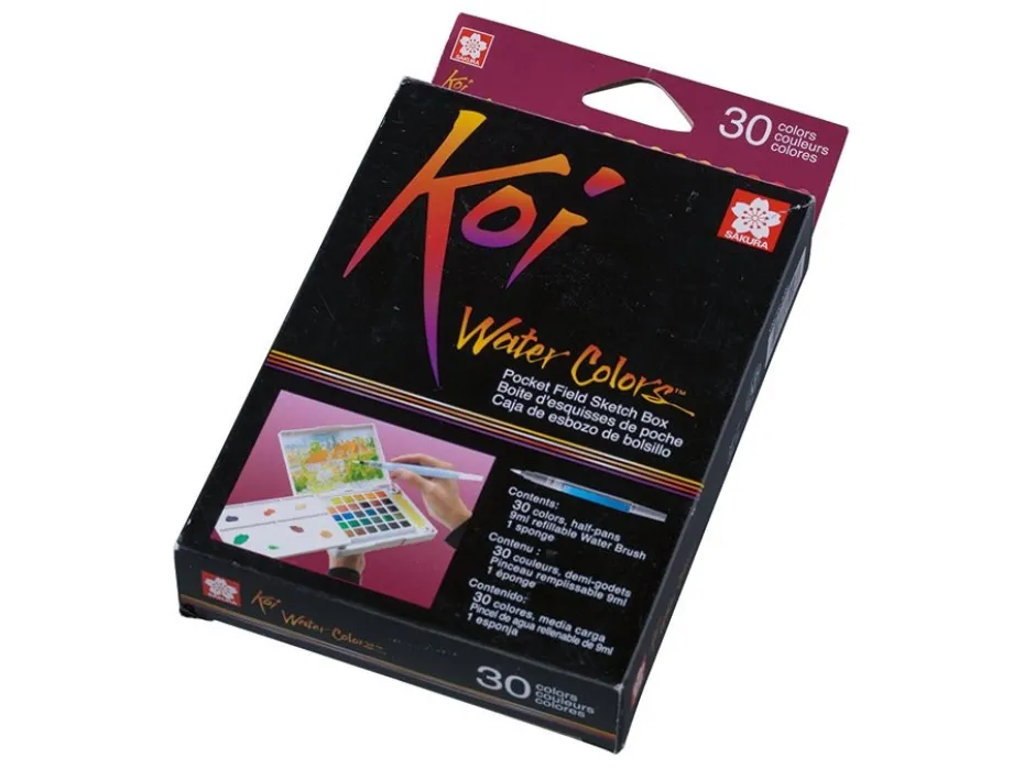 Sakura KOI Water Colors Sketch Box – 30 farger