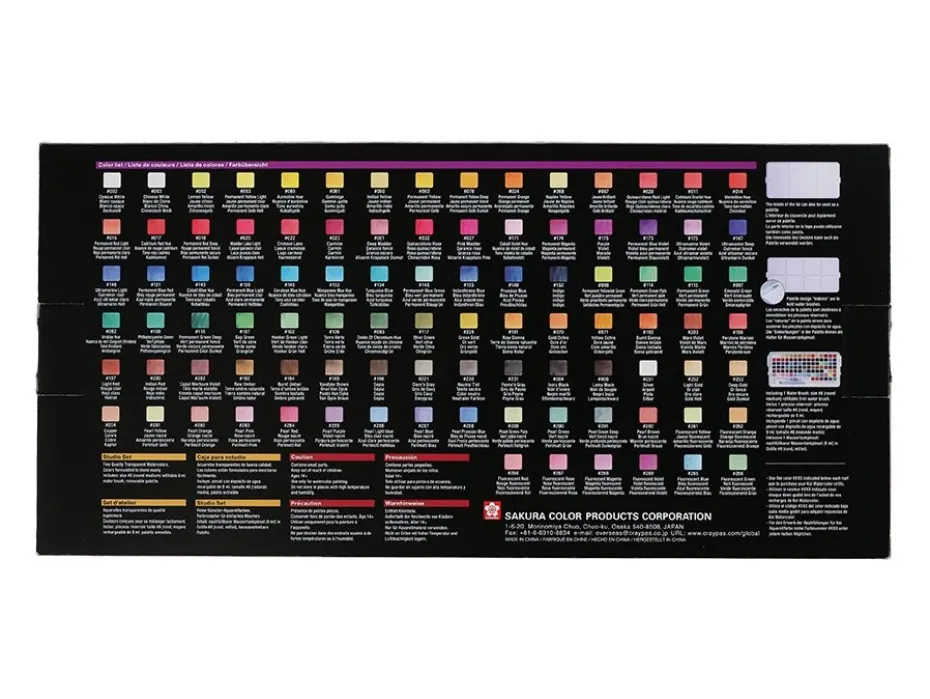 Sakura KOI Water Colors Studio Sett – 96 farger