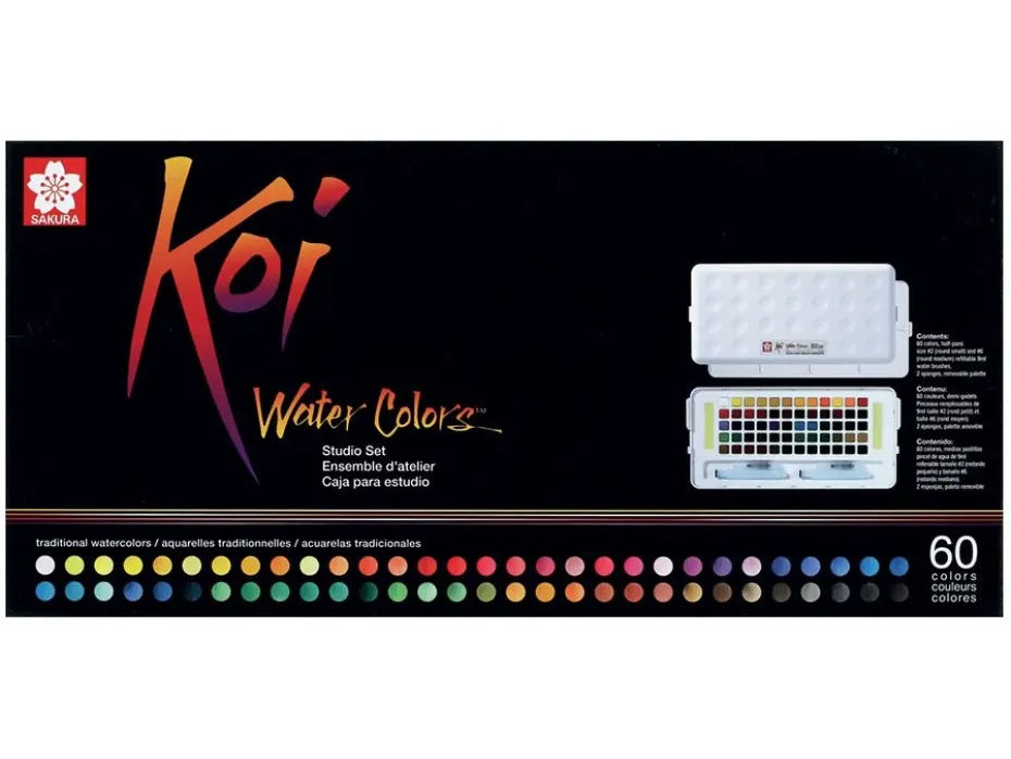 Sakura KOI Water Colors Studio Sett – 60 farger