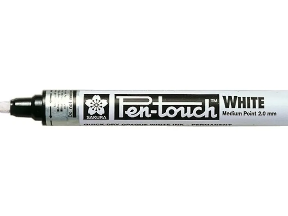 Sakura Pen-Touch – Medium 2,0mm – Hvit