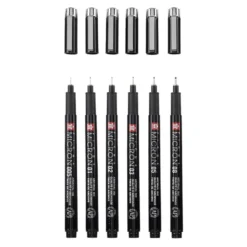 Sakura Pigma Micron Black Edition – 6stk + Case
