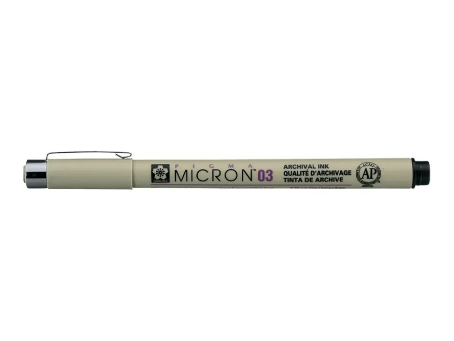 Sakura Pigma Micron 03 – 0,35mm – 49 Sort