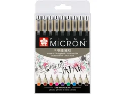 Sakura Pigma Micron Sett 05 – 9 farger