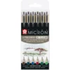 Sakura Pigma Micron Sett 6stk – 05 ass. farger