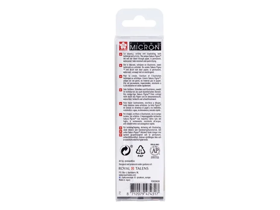 Sakura Pigma Micron Sett 3stk 05 – Black and Gray