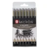Sakura Pigma Micron Sett 8stk – 49 Sort