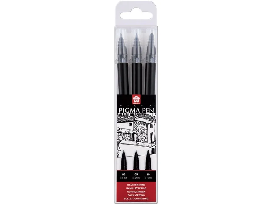 Sakura Pigma Pen – Set 3 stk