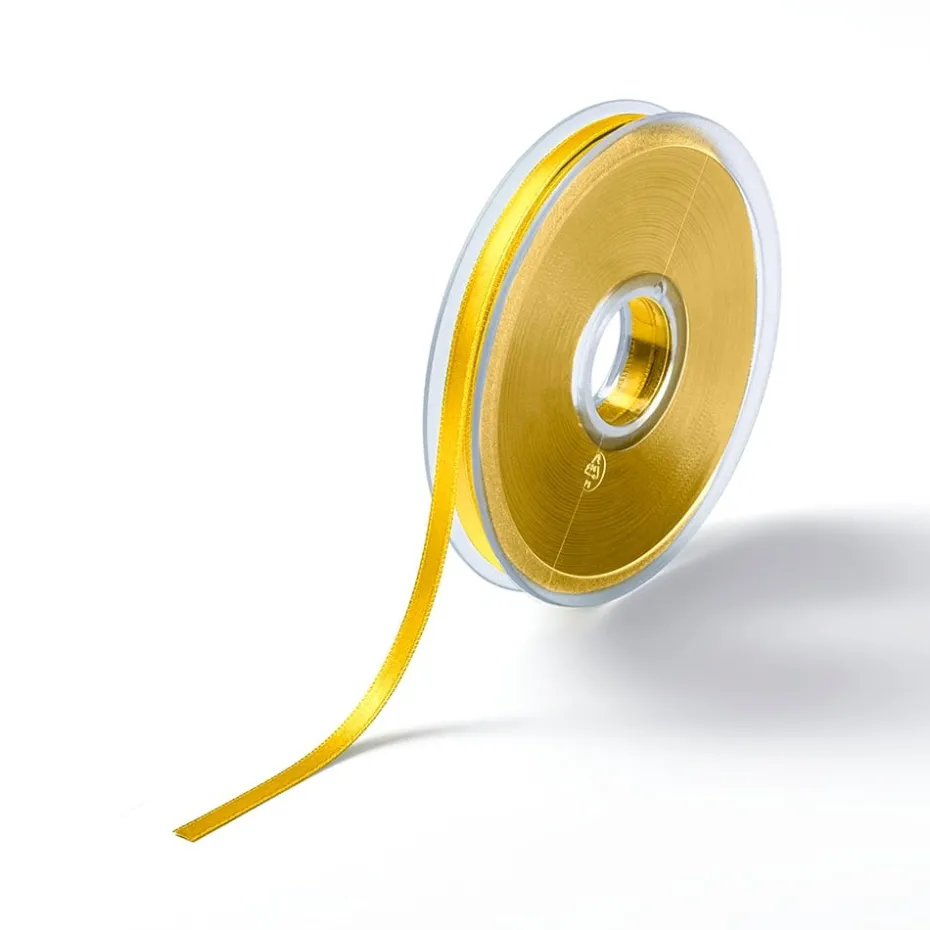 Satinbånd 6mm 25m – Gul