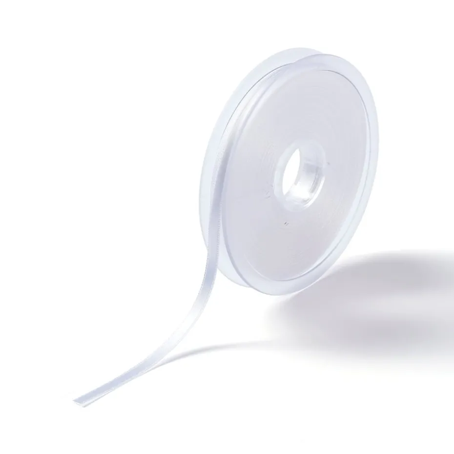 Satinbånd 6mm 25m – Hvit