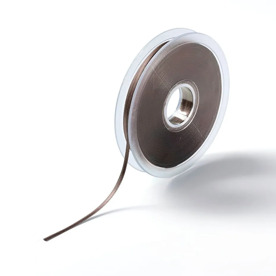 Satinbånd 3mm 50m – Mørk brun