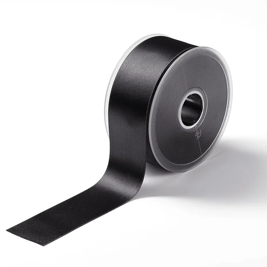 Satinbånd 38mm 25m – Sort