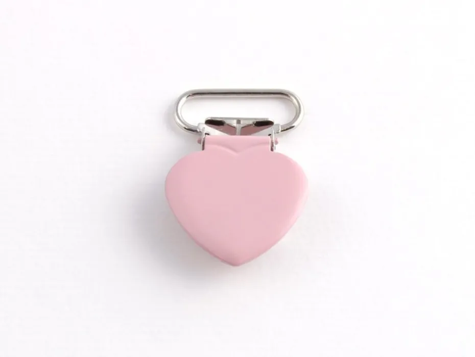 Seleklips Hjerte – 20mm – Rosa