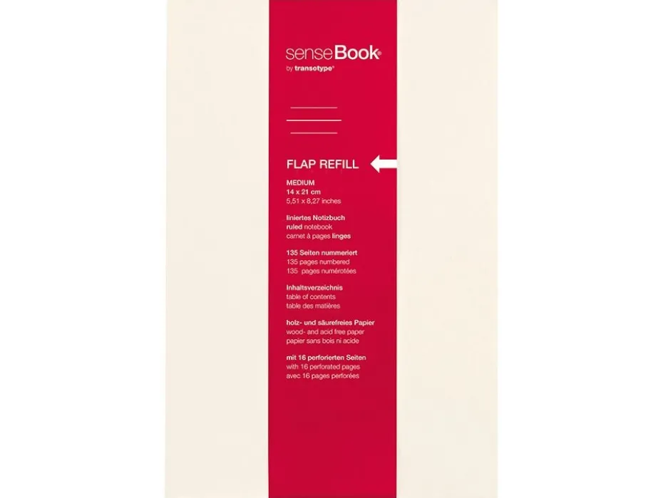 SenseBook FLAP REFILL – 14x21cm – Linjer