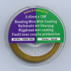 Smykkewire – 0,4mm x10m – Gullfarget