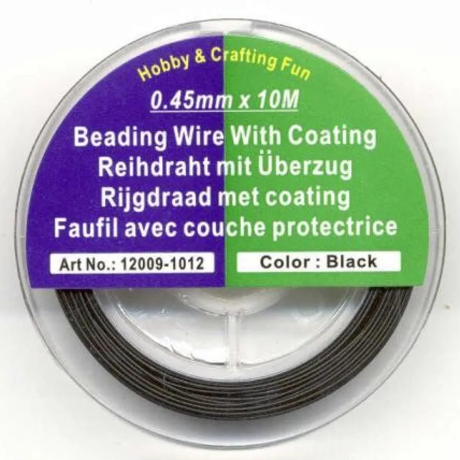 Smykkewire 0,4mm x10m sort