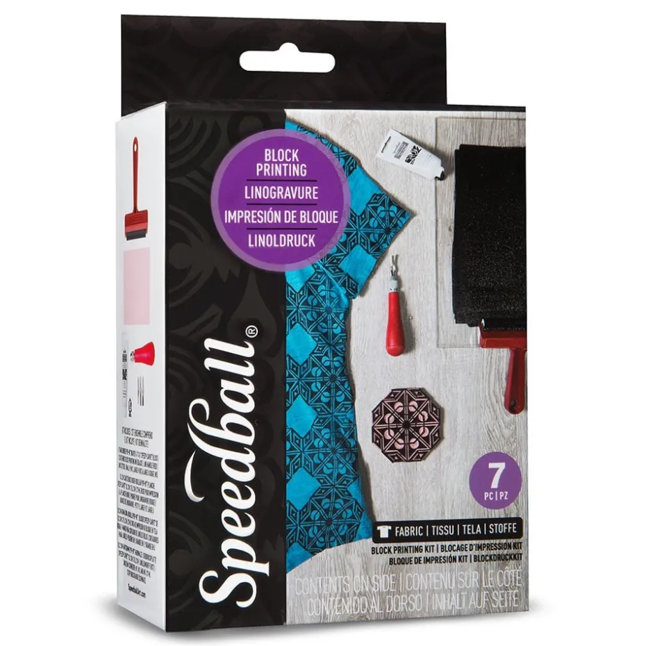 Speedball Block Print Linotrykk Set – Fabric Starter Kit